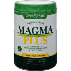 Green Foods Magma Plus Drink Mix 10.6 oz container - front view