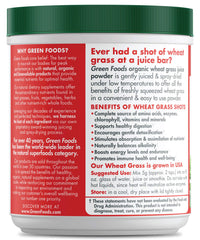 Ingredients of Green Foods Wheat Grass Shots