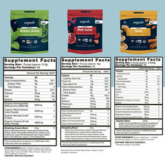 Green Juice ingredients and powder for morning reset