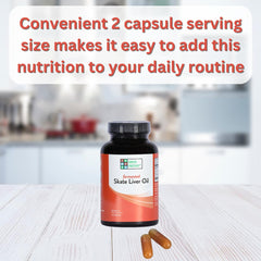 Close-up of Green Pasture skate liver oil bottle and label