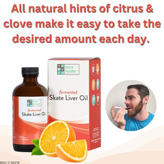 Not heated processing and absence of synthetic vitamins in skate liver oil