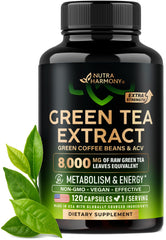 Bottle of Green Tea Extract Capsules with label 50% EGCG 20:1