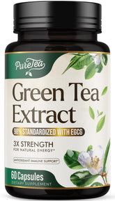 Bottle of Green Tea Extract Capsules 1000mg, 60 capsules