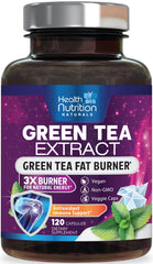 Bottle of Green Tea Extract pills showing 1300mg strength and 98% polyphenols
