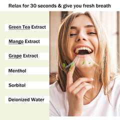 Sample sachet of green tea mango grape flavor