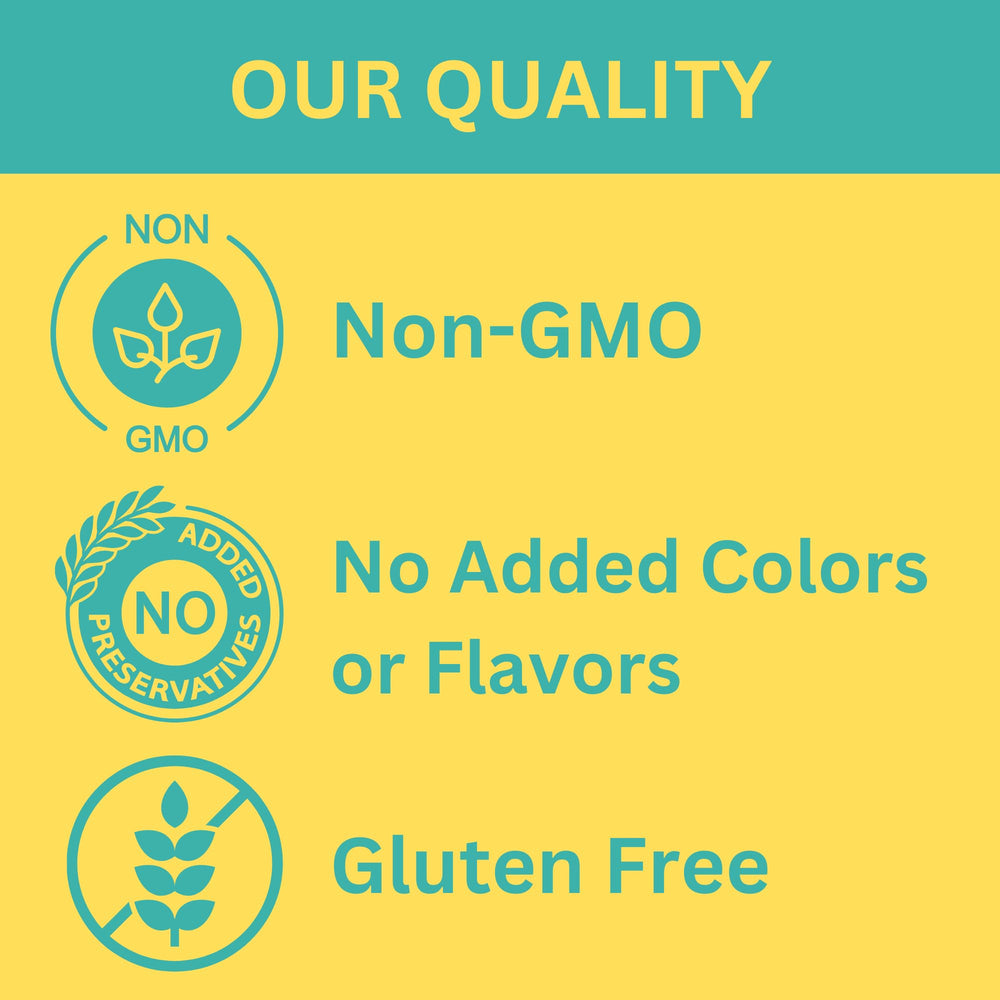 Gluten-free and non-GMO certification icons