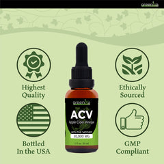 GreenIVe Apple Cider Vinegar Drops in glass bottle support on-the-go wellness routines