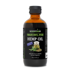 Close-up of GreenIVe Peppermint Hemp Oil 8oz label