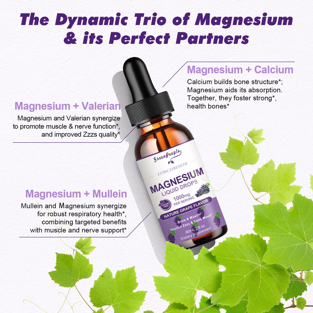 Chelated magnesium glycinate and citrate for absorption