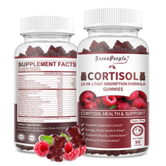 Daily use cortisol reducer for women in bottle and gummies