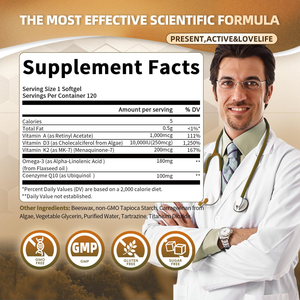 CoQ10 and Omega-3 visual representation
