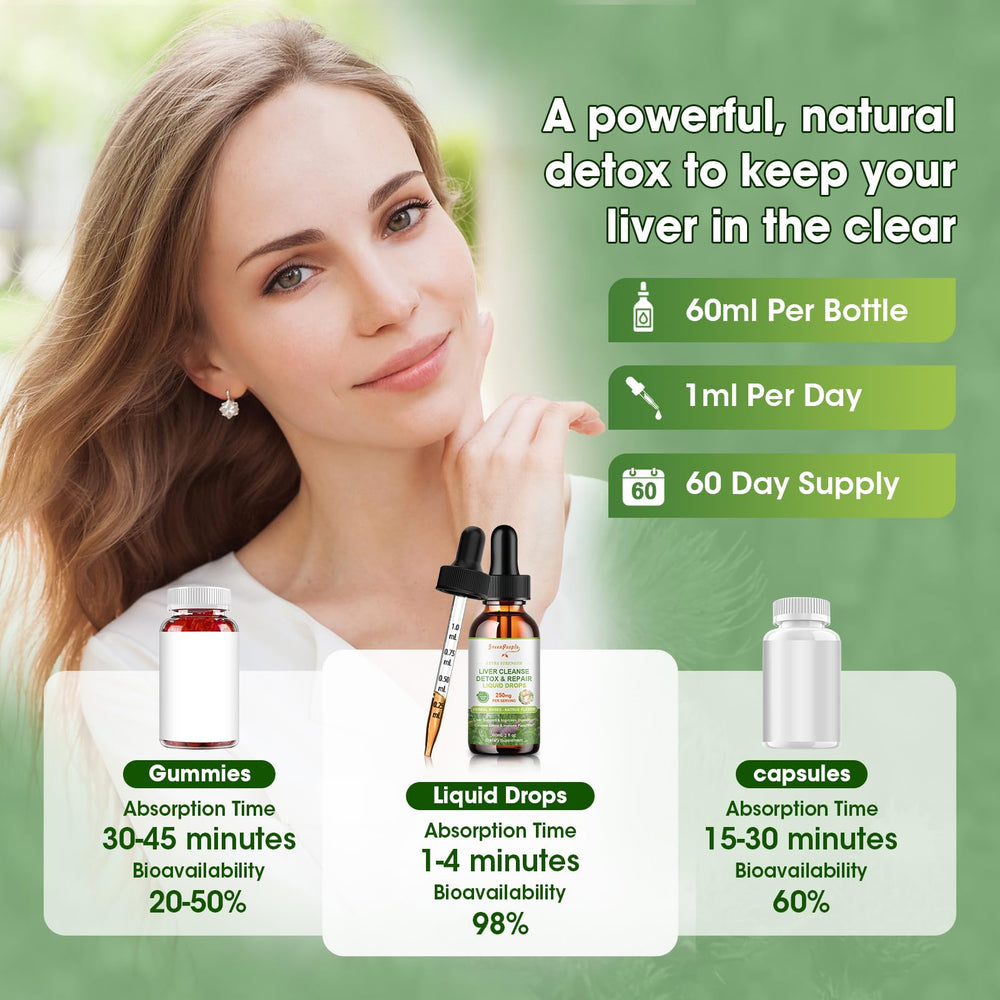 Concept image representing liver health and detox with herbs