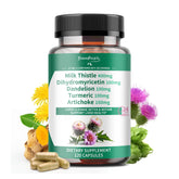 Front view of GreenPeople Lymph-Liver Cleanse Detox 120-count bottle