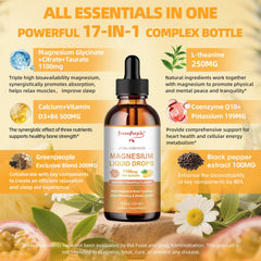 Visual of magnesium citrate, magnesium glycinate, vitamin D and vitamin B6 ingredients