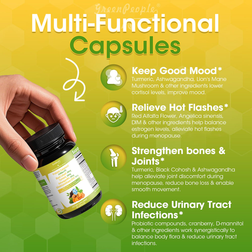 Back view showing supplement facts label