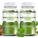 Front view of GREENPEOPLE Magnesium Taurate Gummies 2-pack bottle, Matcha flavor