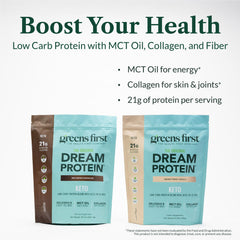 MCT oil and collagen peptides highlights on ingredient card