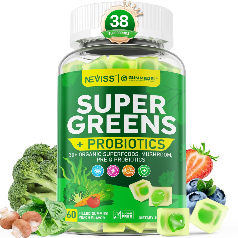 Organic Super Greens Daily Gummies bottle with 60 gummies