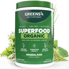 Greens+ Organic RAW Superfood Powder front packaging