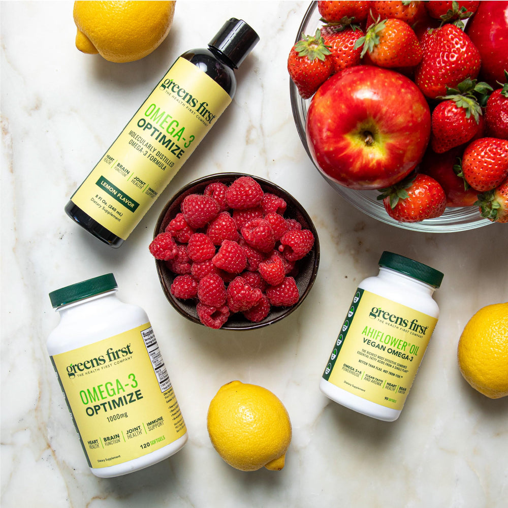 Close-up of product label detailing EPA/DHA and purity