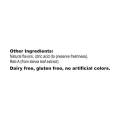 Nutrition facts and gluten free / dairy free labeling on canister