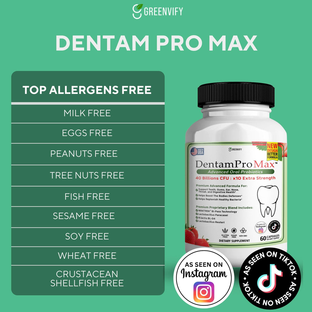 Close-up of GREENVIFY DentamPro Max capsules