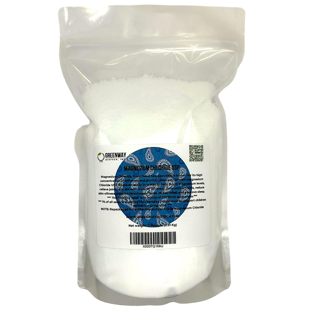 Organic magnesium chloride USP powder, 2 lb by Greenway Biotech