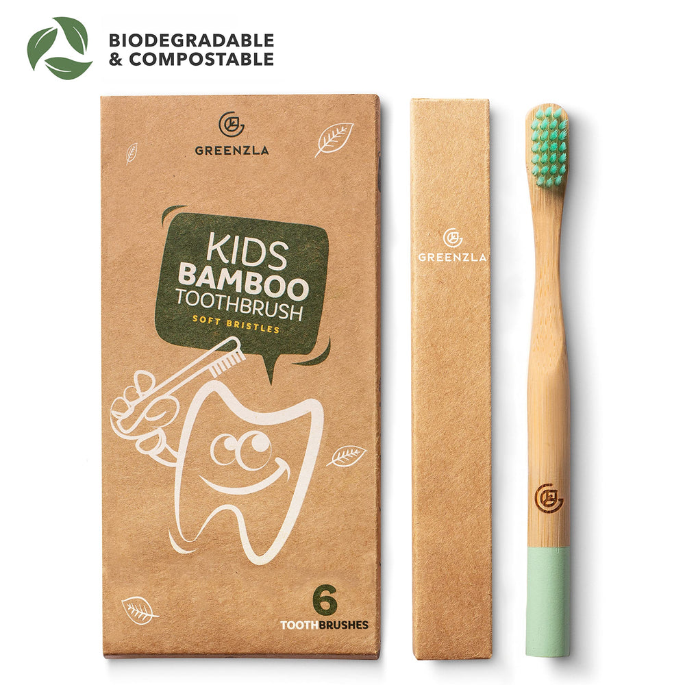 Close-up of charcoal-infused soft bristles on kids toothbrush