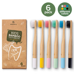 Ergonomic grip on Greenzla kids toothbrush for easy holding