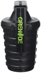 Grenade Shaker Bottle storage-compartment interior holds powder and capsules for workouts.