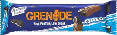 Grenade Vanilla Oreo bar packaging shows convenient 12 x 60g pack.