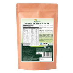 Nutrition facts for Grenera Organic Moringa Powder