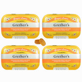 Front view of Grether's Sugarfree Ginger Lemon Pastilles 4-pack