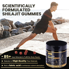 60 gummy bottle packaging of Grevol Shilajit Gummies