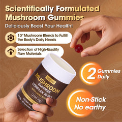 Lifestyle image of adults taking Grevol Mushroom Gummies with Lion's Mane