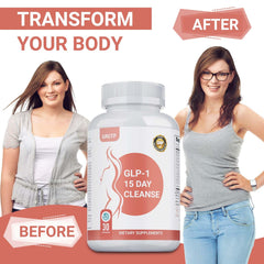 GRGTP GLP-1 Natural Cleanse psyllium husk capsule emphasizes fiber for gentle cleansing