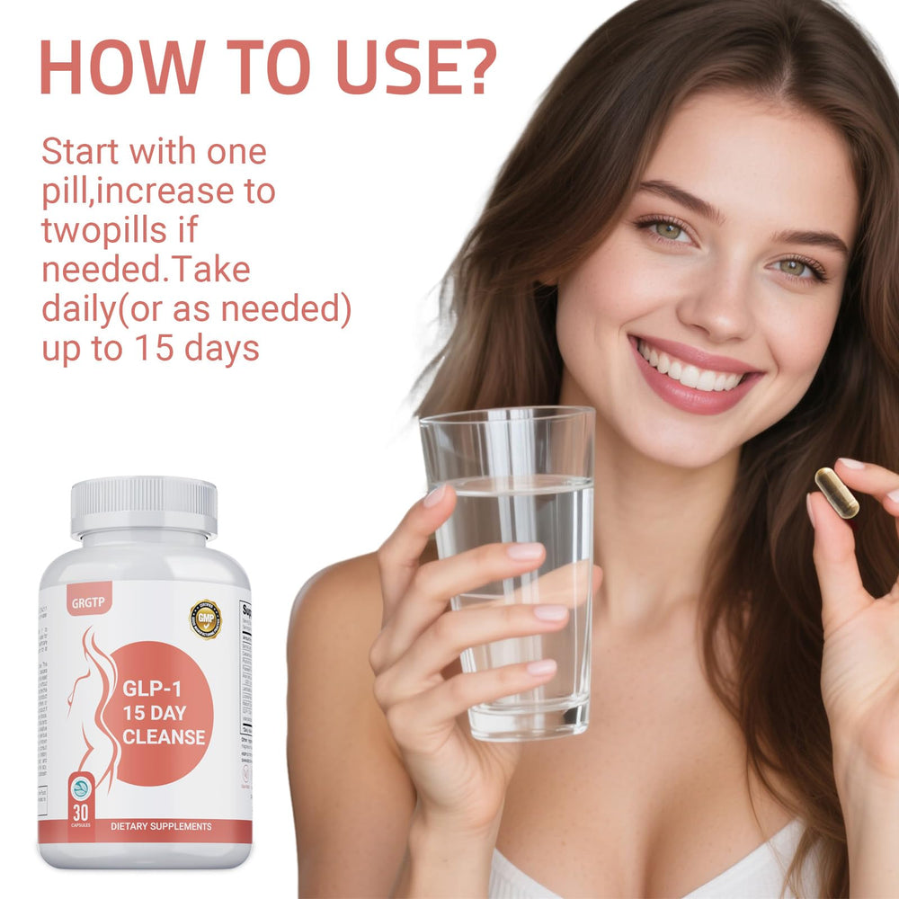 GRGTP GLP-1 natural formula capsules suggest balanced ingredients for digestive wellness