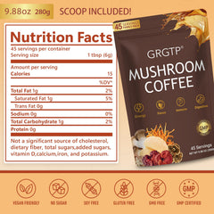 Serving suggestion with cup of GRGTP Mushroom Coffee
