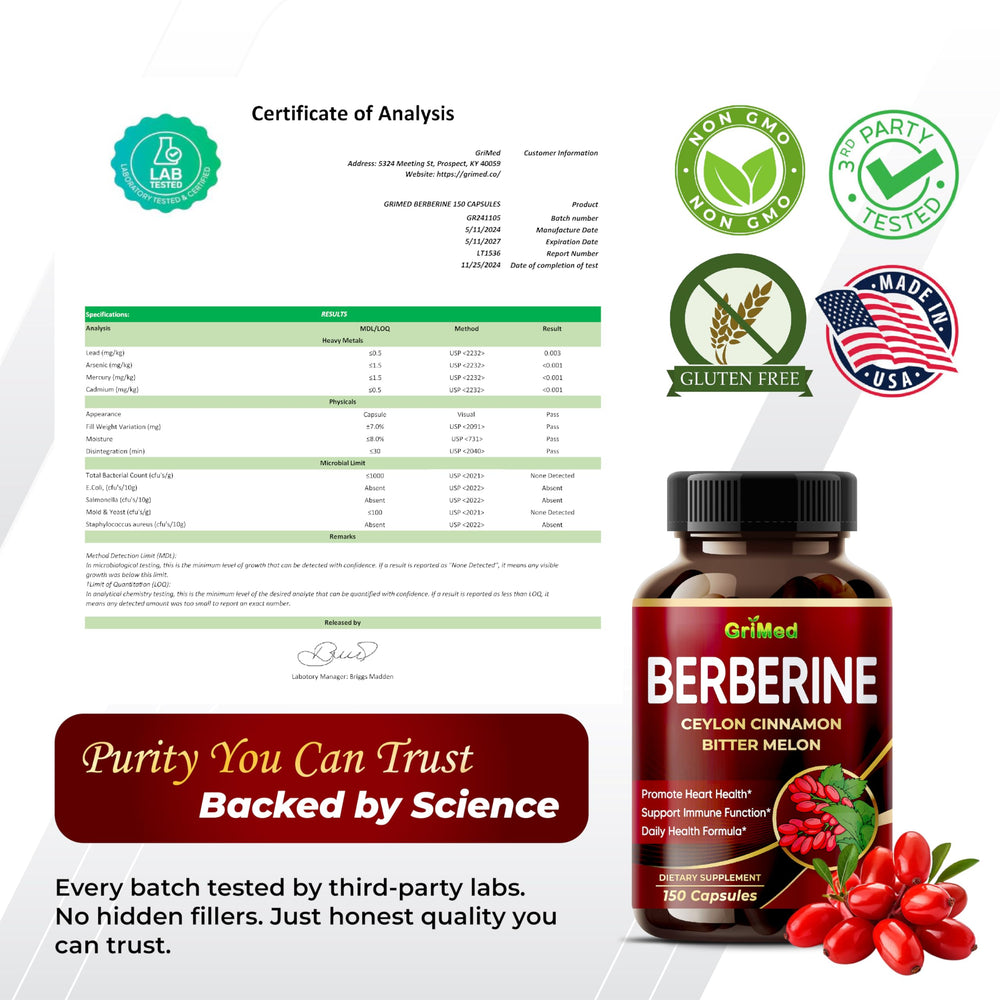 Serving size and dosage information on bottle