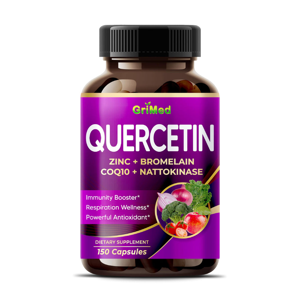 GriMed Quercetin 19800mg with Zinc, Bromelain, CoQ10 and Nattokinase per serving