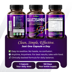 Packaging and label showing GriMed Glucosamine USA Made