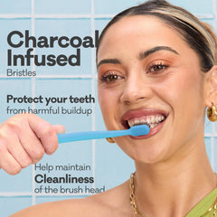 Close-up of charcoal-infused bristles