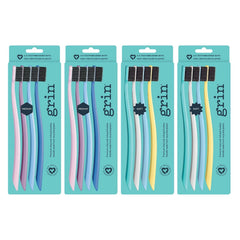 Grin Charcoal-Infused Soft Toothbrush – Summer Beach color, front view