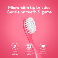 Back view of Grin Kids toothbrush showing packaging
