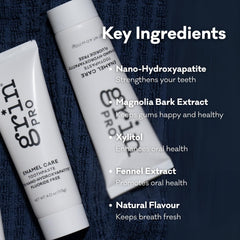Grin Pro Enzyme Whitening Toothpaste tube close-up with cap