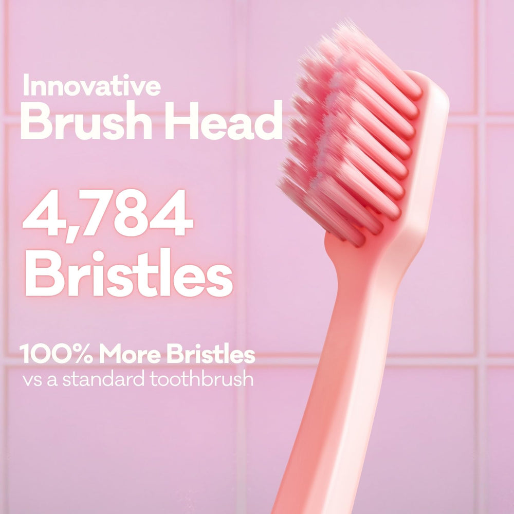 Internal section showing round-ended bristles for lather