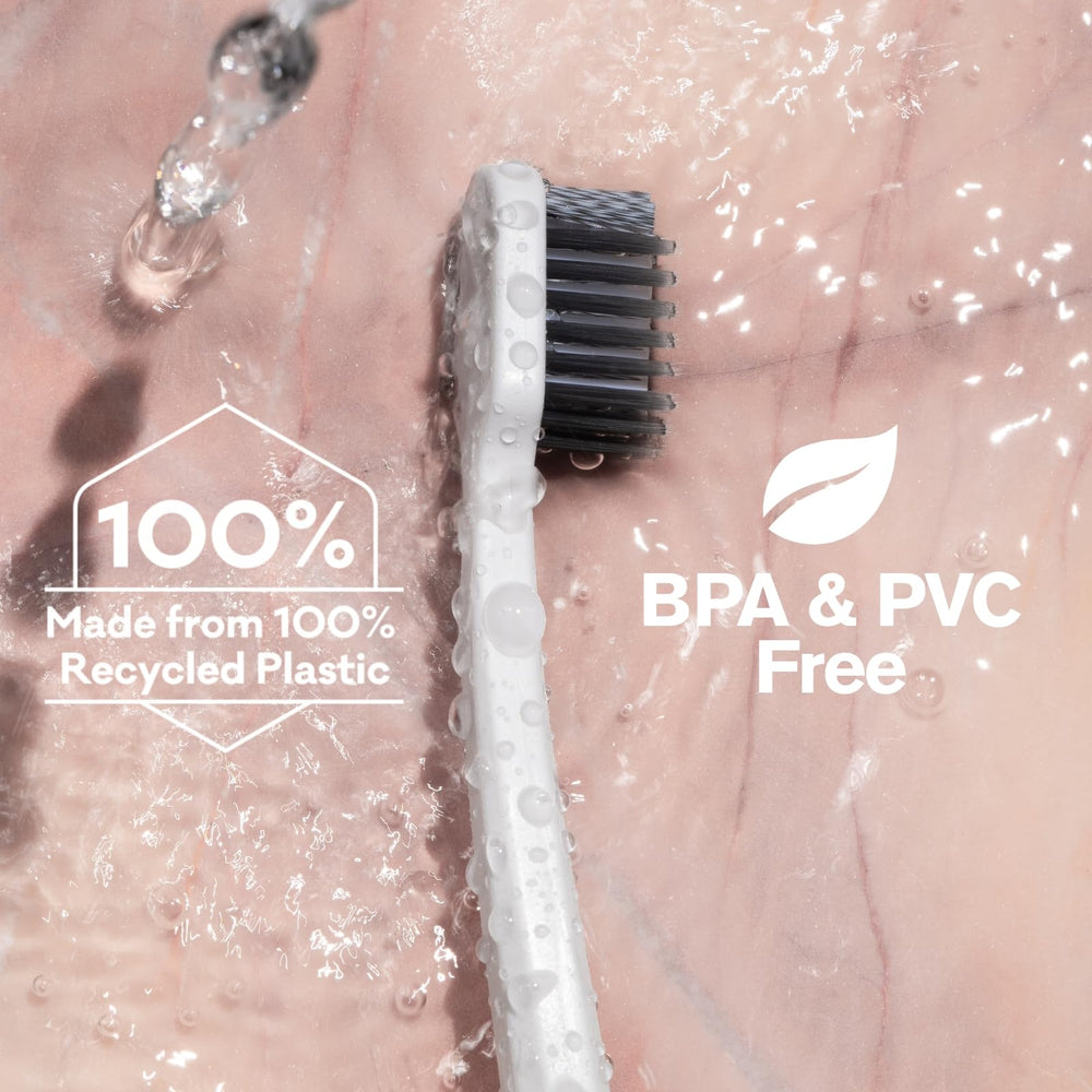 Handle made from 100% recycled plastic with recyclable packaging