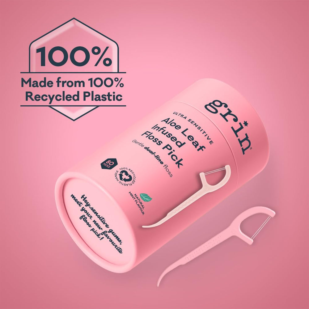 Product packaging showing three canisters and toothbrush