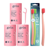 Front view of Grin Ultra Sensitive Floss Picks 3-pack
