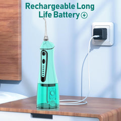 Green Grinest Water Flosser for home and travel